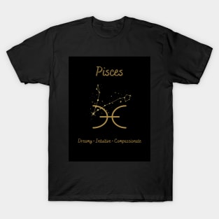 Astrology Collection - Pisces (Symbol & Constellation) T-Shirt
